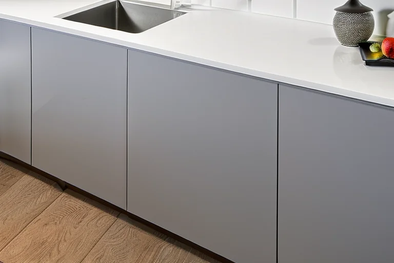 Quartz kitchen worktop maintenance and cleaning demonstration