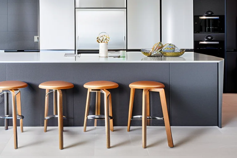 A large, seamless quartz kitchen island worktop with a subtle pattern, showcasing expert fabrication